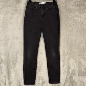 Levi's‎ Strauss Signature Jeans Womens Size 6 Black Skinny Leg Stretch 27x27